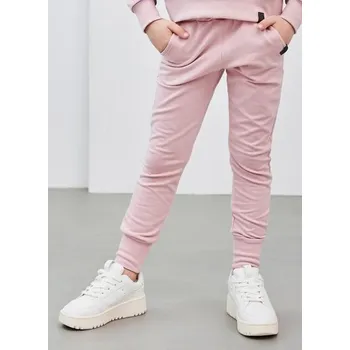 Dívčí kalhoty Dívčí teplákové kalhoty AFK - starorůžové - 140/146