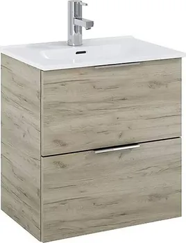 Koupelnový nábytek Koupelnová skřínka s umyvadlem Street Plus 50,4 x 53 x 34,4 cm dřevotříska stříbrný dub