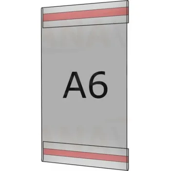 Plastová kapsa antireflexní A6 na výšku typ C 2x čirá samolepka PVC-MAT kapsa C A6V - 2x čirá samolepka - 1 ks