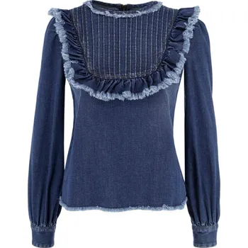 Dámské tričko Elisabetta Franchi Halenka | Barva:modrý | Velikost:40