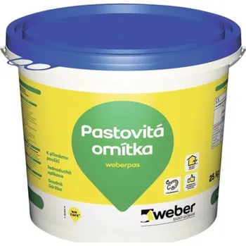 Omítka Omítka WEBER.PAS silikon zrnitá 1,5 mm 25 kg OK1D okrová MIX