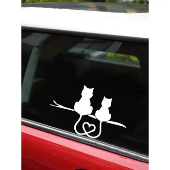 Samolepící dekorace Nálepka na automobil , zamilované kočky