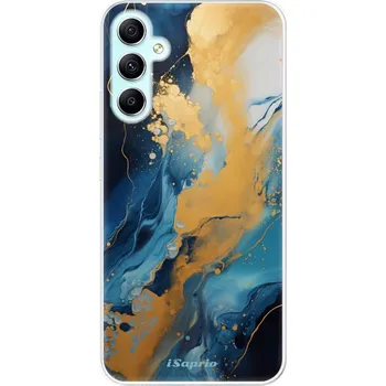 Pouzdro na mobilní telefon Odolné silikonové pouzdro iSaprio - Blue Gold Marble - Samsung Galaxy A34 5G