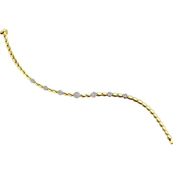 Náramek Náramek ze žlutého zlata s brilianty - 18 cm - 0,63 ct - ryzost 585 - 103.684