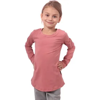 Dívčí tričko Dívčí tričko dlouhý rukáv Jožánek, starorůžové