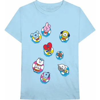 Pánská móda BT21 tričko, Bon Voyage Blue, pánské L
