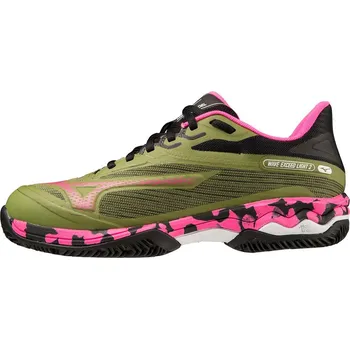 Dámská tenisová obuv Dámská tenisová obuv Mizuno WAVE EXCEED LIGHT 2 / CalstGreen/PinkGlo/Black Velikost: 38.0/5.0