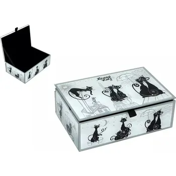 Šperkovnice Skleněná šperkovnice s kočkami Carmani