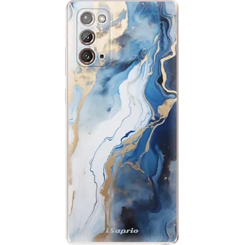Pouzdro na mobilní telefon Odolné silikonové pouzdro iSaprio - Blue White Marble - Samsung Galaxy Note 20