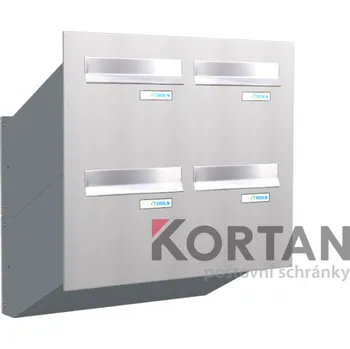 Poštovní schránka Poštovní schránka D-246 - pro zazdění s čelní deskou - NEREZ / šedá