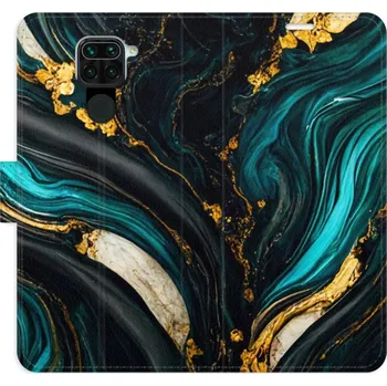 Pouzdro na mobilní telefon Flipové pouzdro iSaprio - Dark Paint - Xiaomi Redmi Note 9