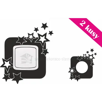 Samolepící dekorace Dekorace-steny.cz - Samolepky na vypínač - Hvězdy - 531