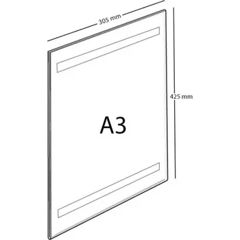 Plexi kapsa samolepka A3 na výšku A3 PX-KP-V-SC čirá samolepka - 1 ks