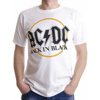 Pánská móda AC/DC tričko, Back in Black Circle, pánské XL