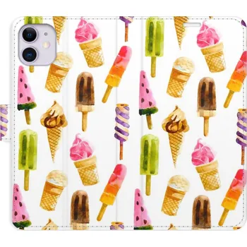 Pouzdro na mobilní telefon Flipové pouzdro iSaprio - Ice Cream Pattern - iPhone 11