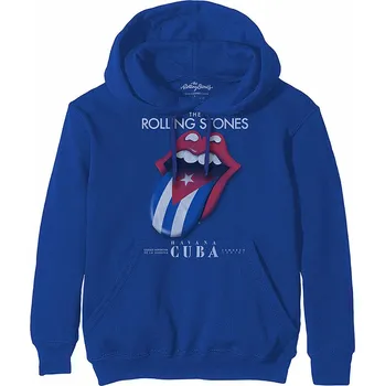 Pánská mikina Rolling Stones mikina, Havana Cuba Hoodie Blue, pánská XS