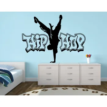 Samolepící dekorace Samolepka na zeď HIP HOP (dekorace na zeď)