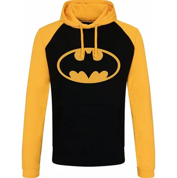 Pánská mikina Batman mikina, Batman Signal Logo Baseball BlackYellow, pánská L