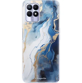 Pouzdro na mobilní telefon Odolné silikonové pouzdro iSaprio - Blue White Marble - Realme 8i