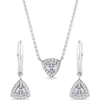 Souprava šperků Souprava diamantových šperků z bílého 14k zlata KLENOTA