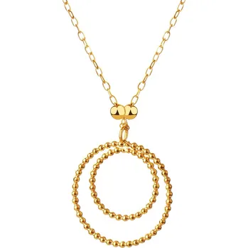 Náhrdelník Zlatý náhrdelník, anker - kruhy - AP529-7290