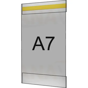 Plastová kapsa antireflexní A7 na výšku typ C 1x pěnová samolepka PVC-MAT kapsa C A7V - 1x pěnová samolepka - 1 ks