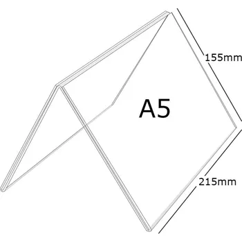 Plexi stojánek A A5 na šířku155x215mm Plexi stojánek A A5 na šířku(oboustranný) - 1 ks