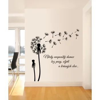 Samolepící dekorace Samolepka na zeď Nápis na stěnu - Neopouštěj domov (dekorace na zeď)