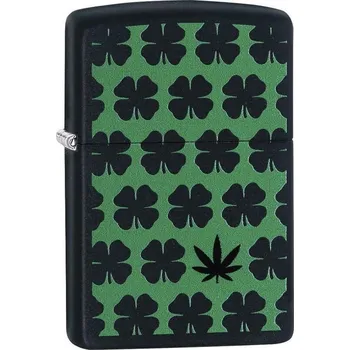 Zapalovač Zapalovač Zippo Clover and Cannabis Leaf 29729