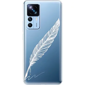 Pouzdro na mobilní telefon Odolné silikonové pouzdro iSaprio - Writing By Feather - white - Xiaomi 12T / 12T Pro