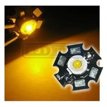 Polovodič LED dioda 1W výkonová ŽLUTÁ 595nm