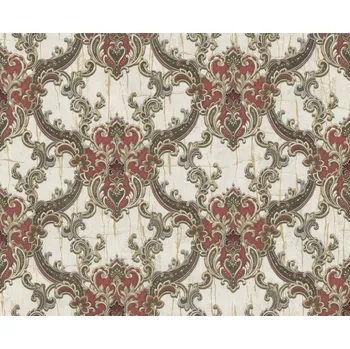 Tapeta Emiliana Parati Luxusní bílo-vínová vliesová tapeta, zámecké ornamenty, 86063, Valentin Yudashkin 5, Emiliana Parati, velikost 10,05 x 1,06 m