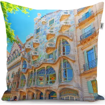 Polštář Dekorační polštář Barcelona Gaudi Casa Batllo 2 - Sablio - 50x50 cm