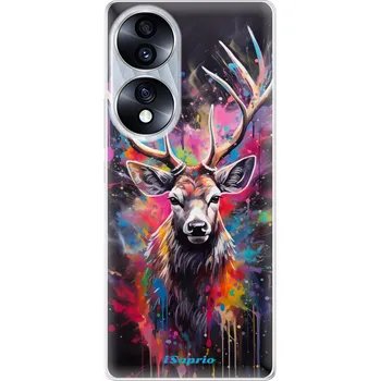 Odolné silikonové pouzdro iSaprio - Abstract Deer - Honor 70