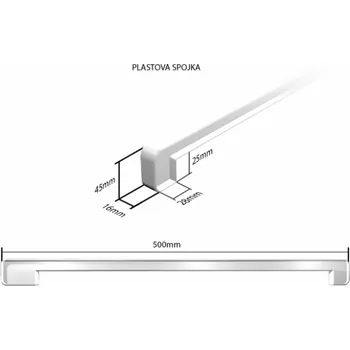 Stavebniny Plastová H - spojka 600 mm (k dřevotřískovým parapetům) Délka krytky: 600 mm - Mahagon 3053 (DŘEVOTŘÍSKOVÉ)
