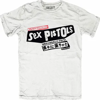 Pánské tričko Sex Pistols tričko, Filthy Lucre Japan BP White, pánské S