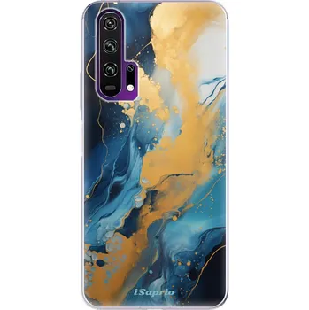 Pouzdro na mobilní telefon Odolné silikonové pouzdro iSaprio - Blue Gold Marble - Honor 20 Pro