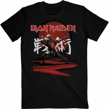 Pánská móda Iron Maiden tričko, Senjutsu Eddie Archer Kanji Black, pánské XL