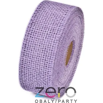 Stuha Stuha jutová 5 cm x 10 m - sv. fialová