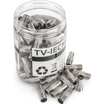 Elektrická zásuvka F-zásuvka / TV zástrčka Spacetronik TV-IECM01 100 ks. (23731)