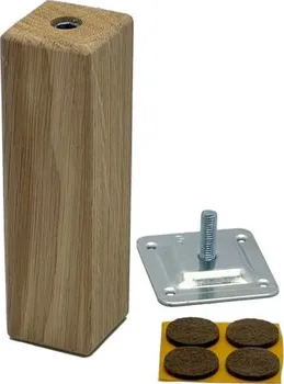 Nábytkové kování In-Design Dřevěná nábytková nožka 45 x 45 x 100 mm dub lakovaný 04