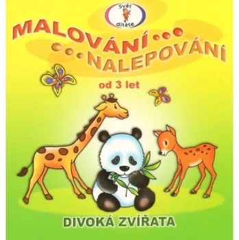 omalovánky Malování a nalepování - Divoká zvířata