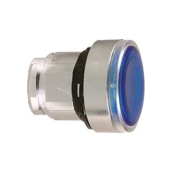 ZB4BH063 Modrá ovl.hlavice stis. prosvět. -lícující ? 22 "Stiskni-stiskni" pro integ.LED, Schneider Electric
