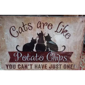Plechová cedule Plechová cedule- "Cats are like"