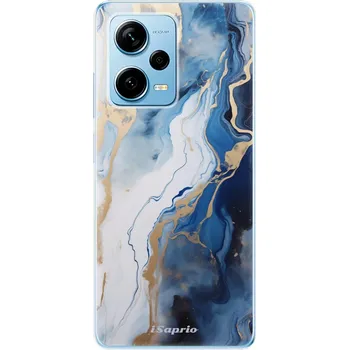 Pouzdro na mobilní telefon Odolné silikonové pouzdro iSaprio - Blue White Marble - Xiaomi Redmi Note 12 Pro+ 5G