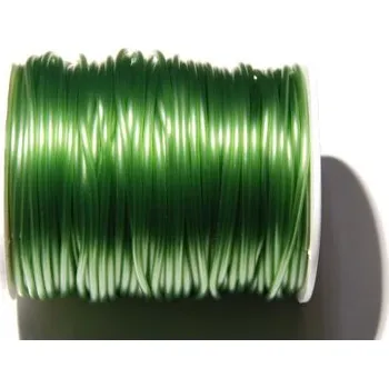 Materiál na výrobu šperku Kaučuková šňůrka dutá, průměr 2mm, metráž zelená tmavá