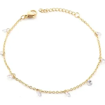 Náramek Stylový náramek s přívěsky a zirkony - 300G