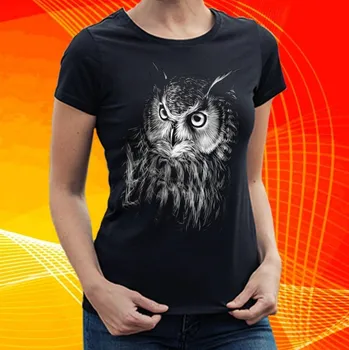 Dámské tričko dámské tričko se sovou (sova sýček vír puštík )