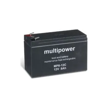 Záložní baterie Akumulátor MP8-12C cyklický provoz - Powery 12V 8Ah