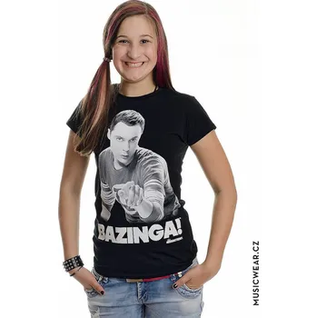Dámské tričko Big Bang Theory tričko, Sheldon Says BAZINGA! Girly, dámské M